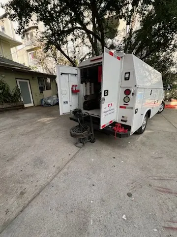 Magnet Plumbing service vehicle on-site for Sewer Line Repair in Kahului